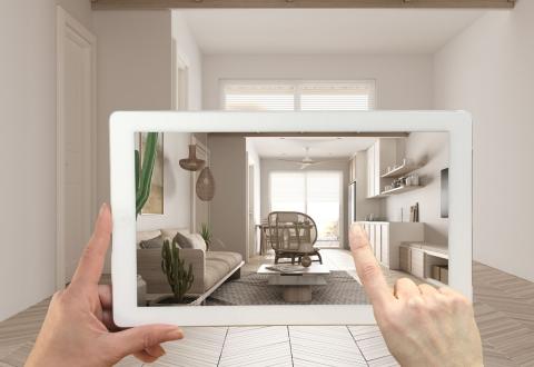 Home staging assisté par l’IA : une solution innovante pour accélérer la vente avec Marwa El Moustir et Michael Marcotte 3 Tablette Home Staging Virtuel